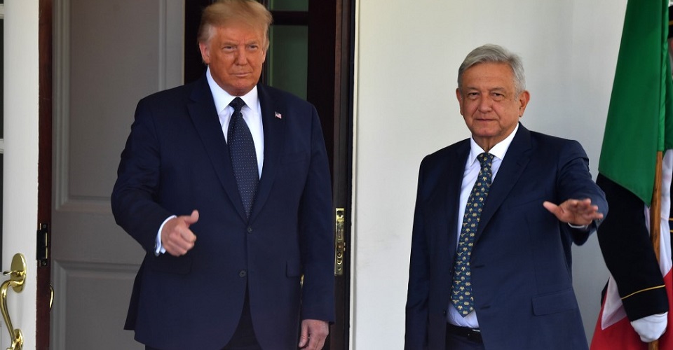 AMLO y Trump se encuentran e inician su primera reunión
