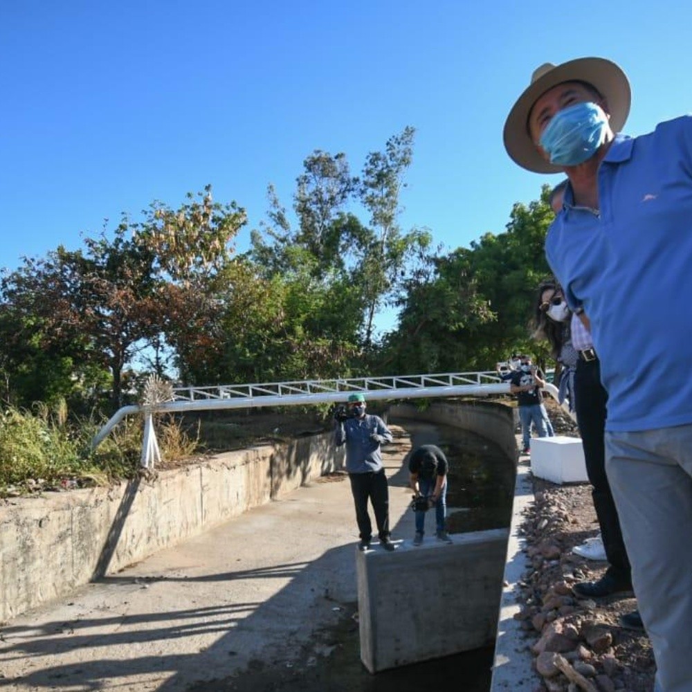 Autoridades entregan obra del colector pluvial y entubado del arroyo del piojo, Culiacán