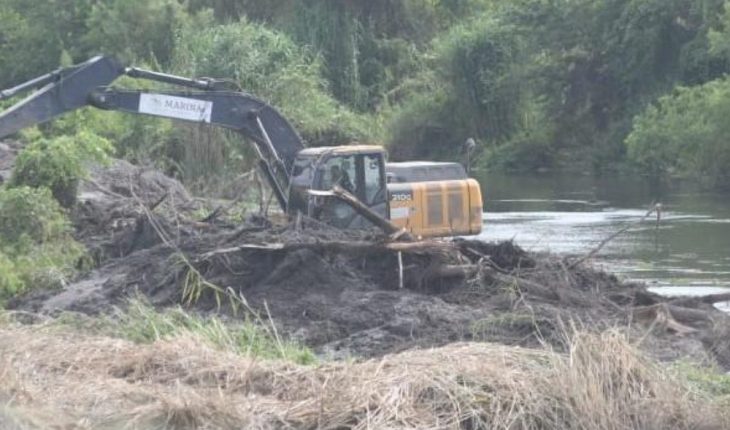 Avanza limpieza del río en Guasave; descartan inundaciones