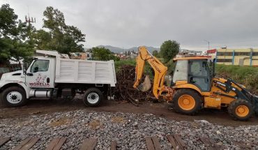 Ayuntamiento de Morelia refuerza limpieza de ríos y drenes