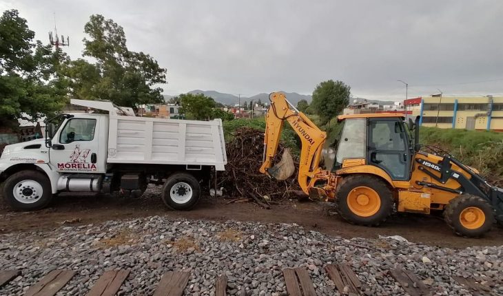 Ayuntamiento de Morelia refuerza limpieza de ríos y drenes