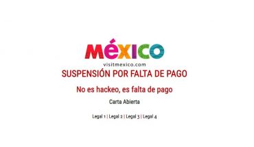 Empresa suspende el sitio Visit México; acusa que le deben 9 meses de servicio