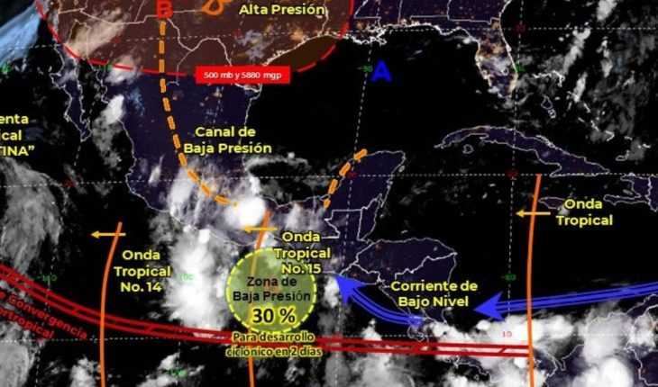 Pronóstico del clima de hoy: 2 ondas tropicales traerán lluvias a México
