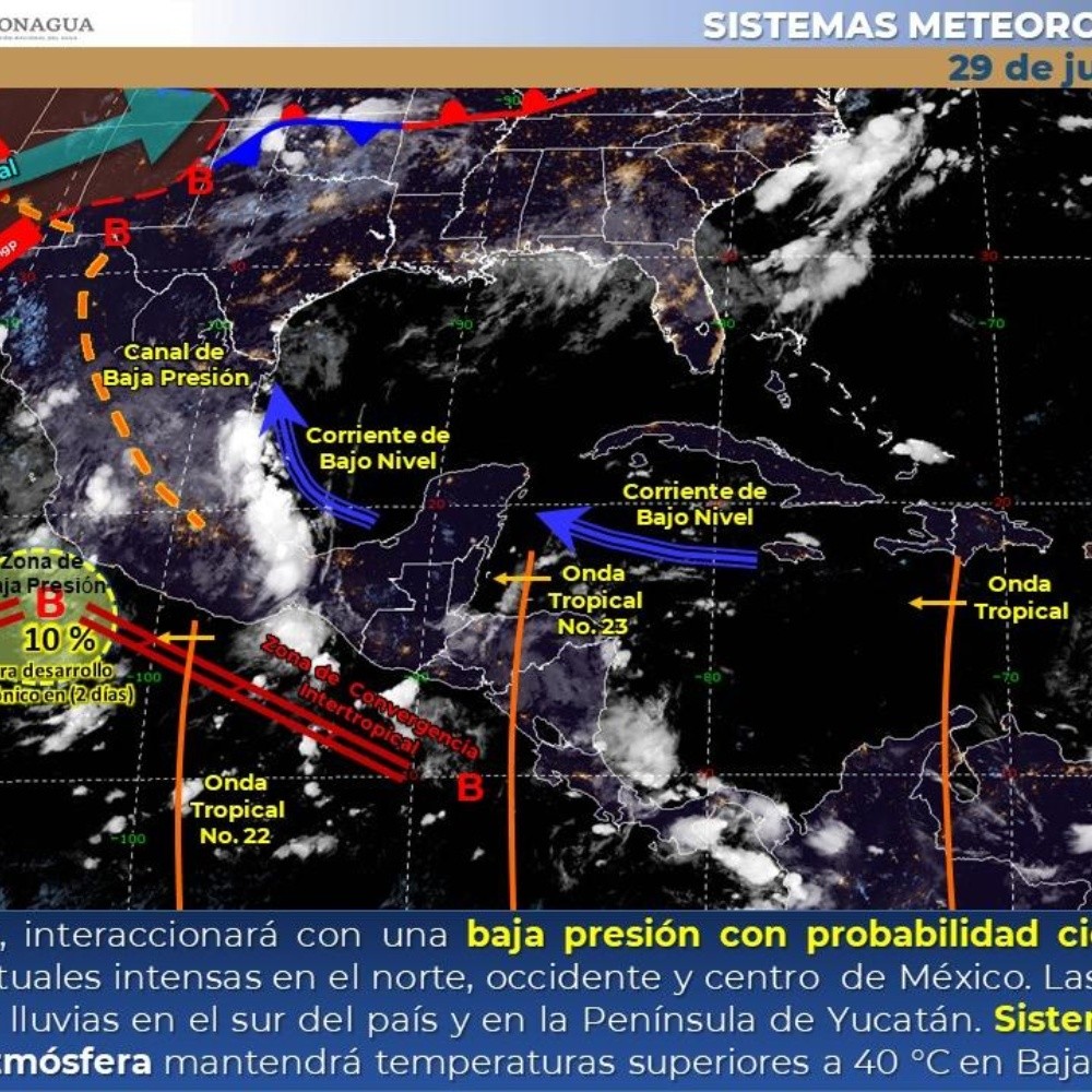 Pronóstico del clima de hoy: Prevén lluvias intensas en varios estados de México