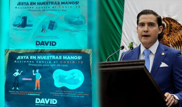 translated from Spanish: David Cortés takes advantage of coronavirus to campaign in Morelia