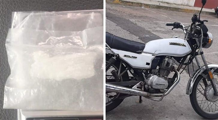 Detiene SSP a hombre en posesión de droga y motocicleta con reporte de robo