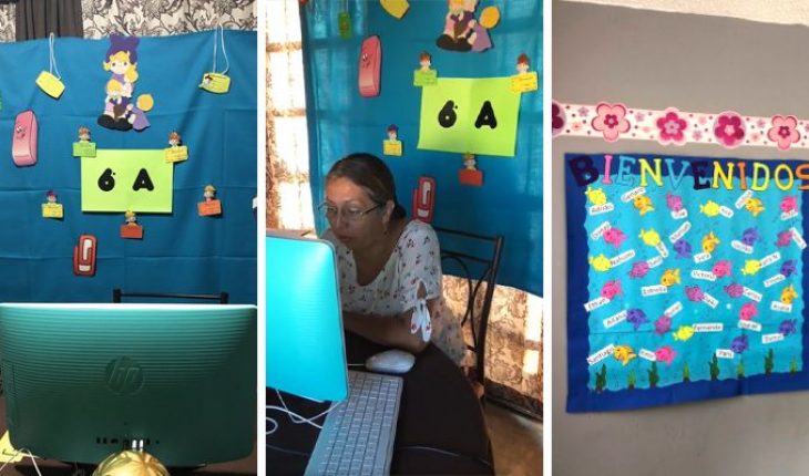 Maestras ambientan sus salones virtuales para dar la bienvenida a alumnos