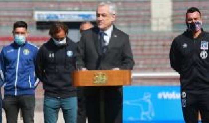 Presidente Piñera anunció el regreso del fútbol chileno para el fin de semana del 29 de agosto
