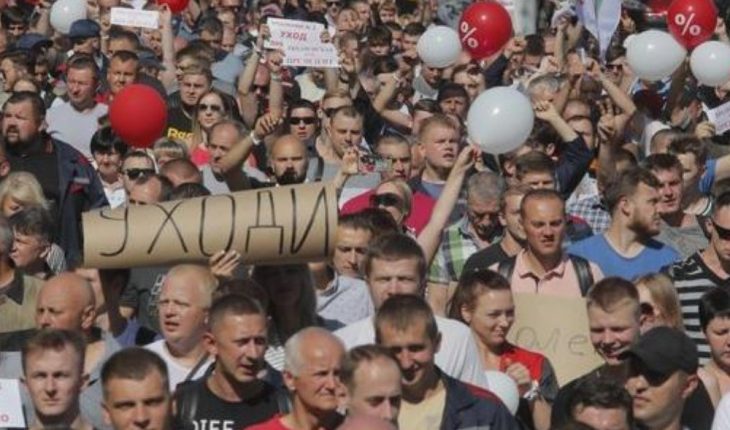 Protestas en Bielorrusia reclaman la renuncia del presidente Alexander Lukashenko