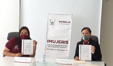 Signan convenio de colaboración IMUJERIS y el Poliforum de Morelia