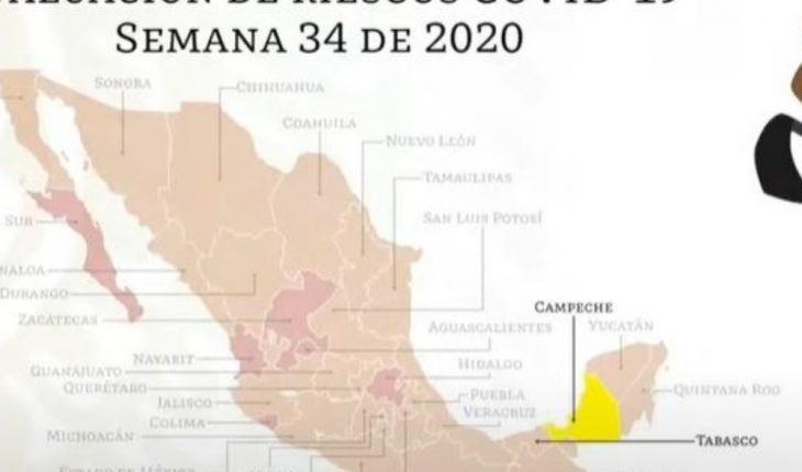 translated from Spanish: Campeche first state to pass to yellow traffic light