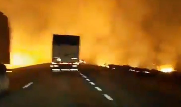 translated from Spanish: Video: fire coming from the islands of the Paraná Delta, uncontrolled