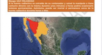 Alerta por robo de fuente radioactiva en Sonora