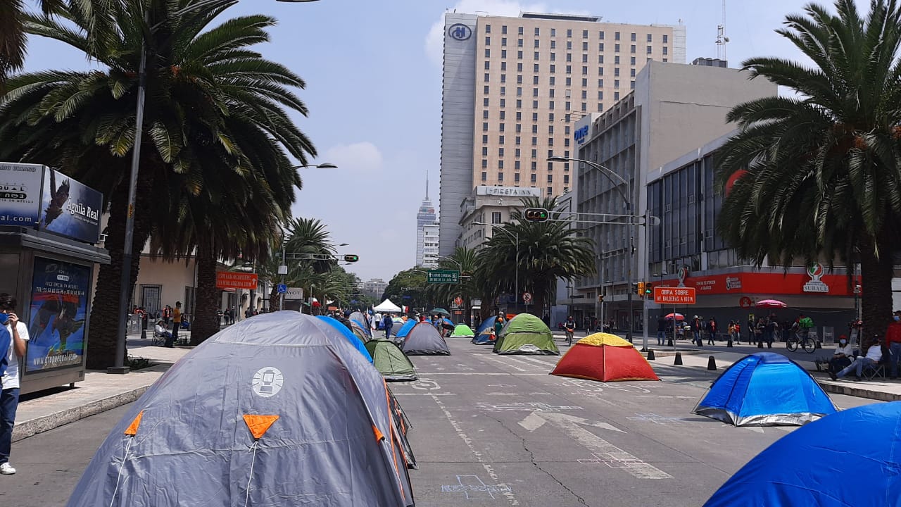 Campamento de Frena se extiende hasta Reforma