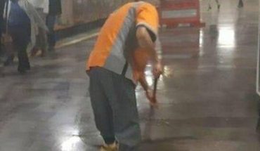 Captan video de cascada por lluvia en estación Zapata del Metro