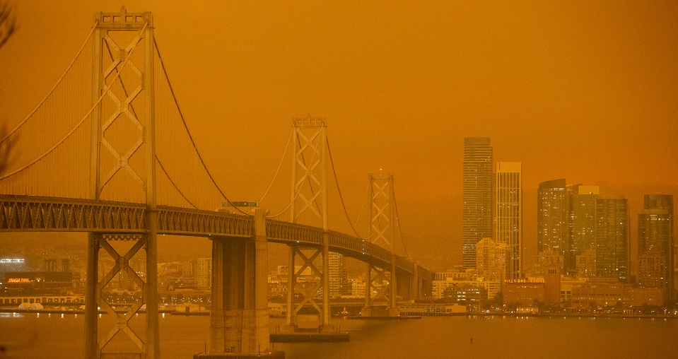 Cielo de San Francisco se tiñó de naranja por incendios forestales