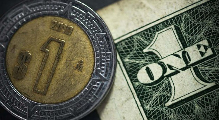 El precio del dólar oscila los 21.28 pesos en bancos de México