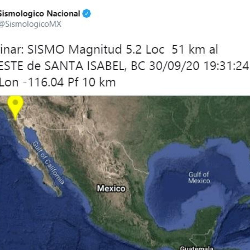 Sismo de 5.2 grados sacude el norte de Baja California