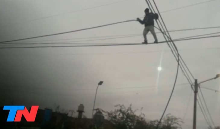 Video: INSÓLITO | Un ladrón equilibrista trepó 10 metros para robar 20 metros de cable y revender el metal