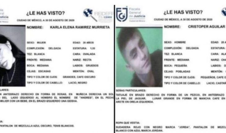 translated from Spanish: 25 days without knowing Karla and Cristoper, missing in Azcapotzalco