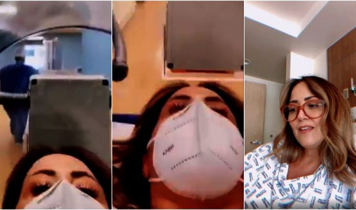 translated from Spanish: Andrea Legarreta is transferred to the hospital in an isolation capsule (Video)