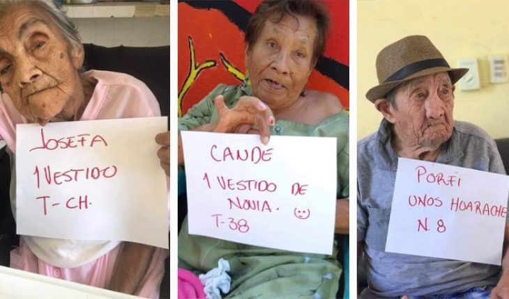 translated from Spanish: Grandparents in Lazarus Cardenas asylum ask for gifts from the population