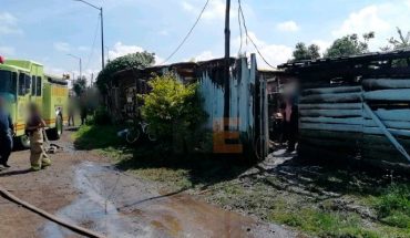 translated from Spanish: Humble home burns to the west of Morelia, Michoacán