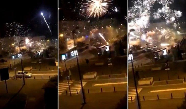 Francia: 40 personas atacaron una comisaría usando fuegos artificiales