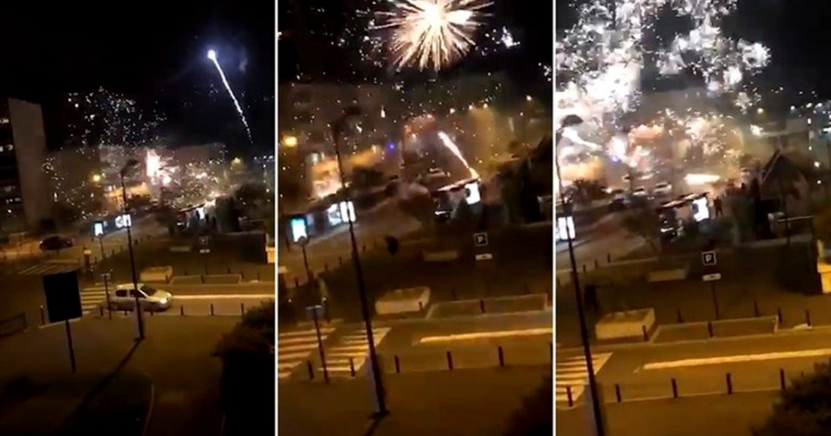 Francia: 40 personas atacaron una comisaría usando fuegos artificiales