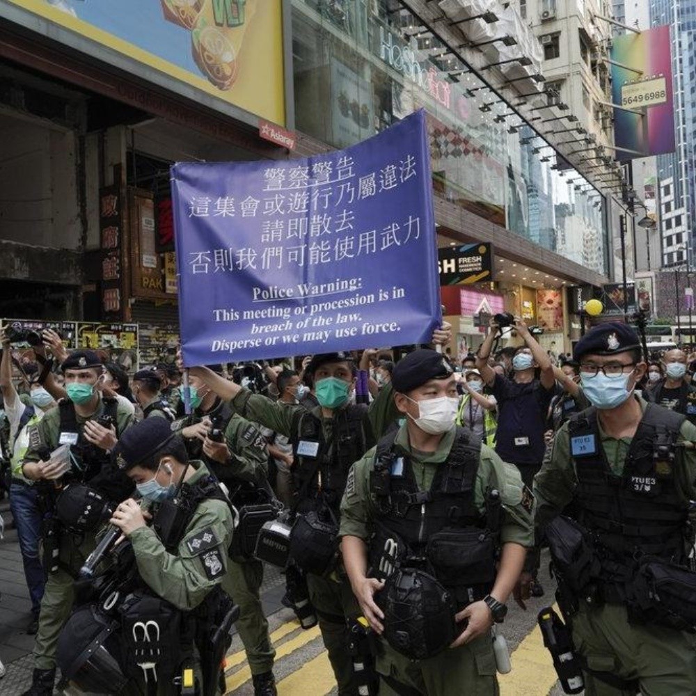 La policía de Hong Kong arresta a 60 por protestar en un feriado en China