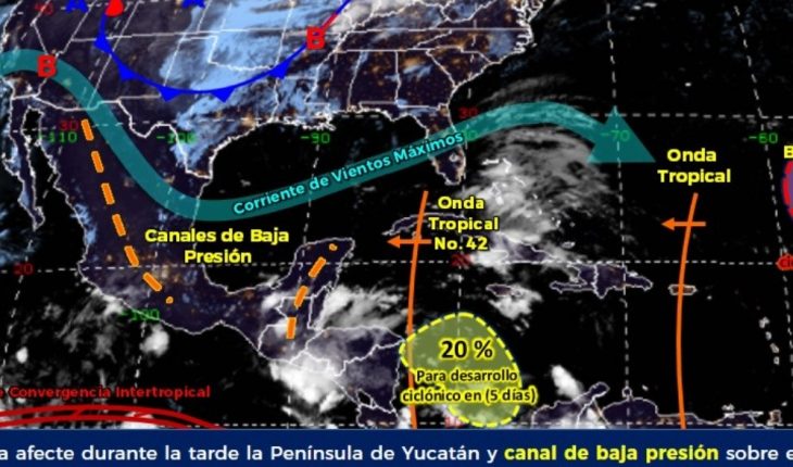 Onda tropical 42 generará fuertes lluvias