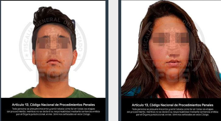 Pareja relacionada en narcomenudeo es detenida durante un cateo en Erongaricuaro, Michoacán