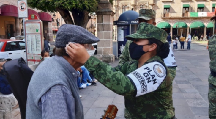 Polícia Morelia y Guardia Nacional mantienen vigilancia para evitar la propagación del COVID-19