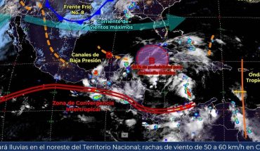 translated from Spanish: Cold Front No. 8 will bring heavy rains to the north