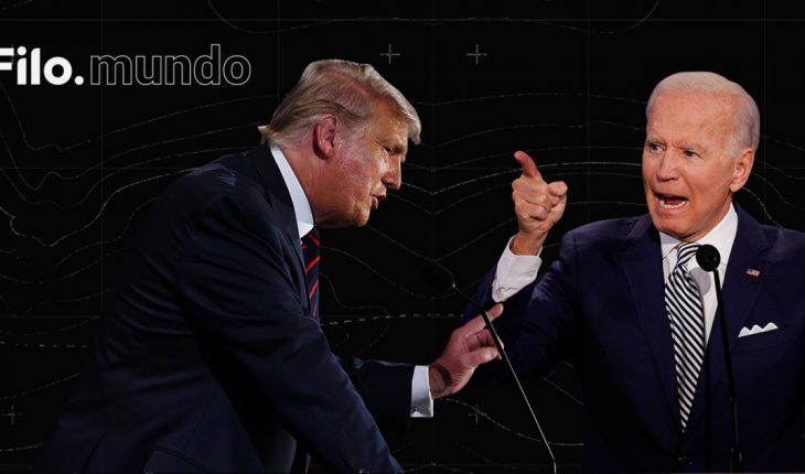 translated from Spanish: Filo.Mundo Presidential debates between Trump and Biden, explained