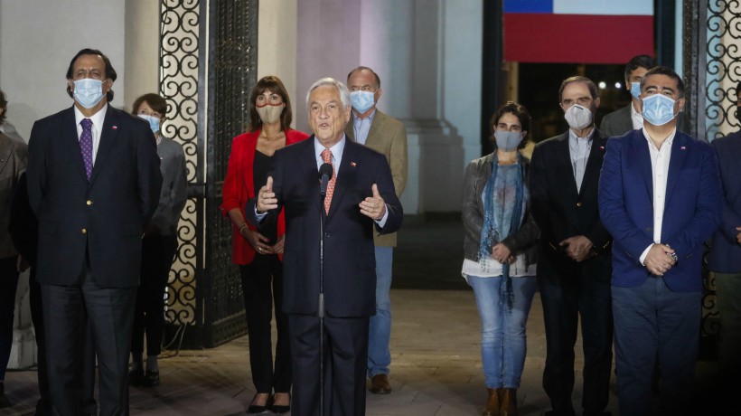 President Piñera acknowledged the triumph of The Apruebo and said: "This is a triumph of all Chileans"