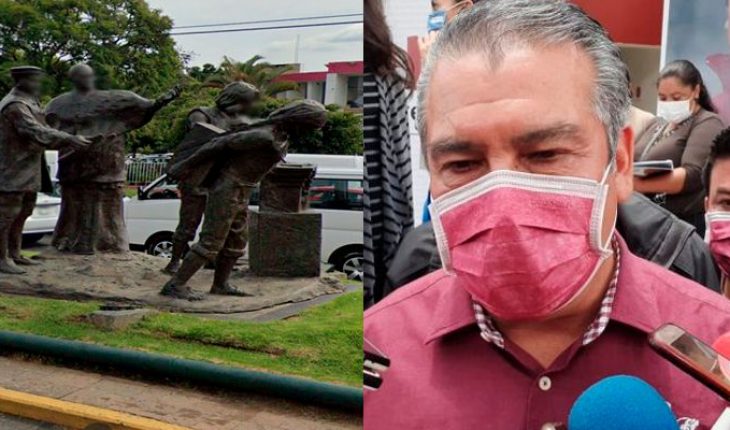 translated from Spanish: Remove Morelia Town Hall Statue of Slavery in Aqueduct