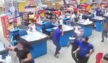 translated from Spanish: Young man dies crushed by shelves in Brazil supermarket