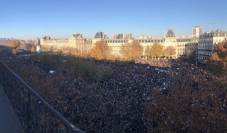 Francia: masivas protestas estallan contra ley que prohibiría difundir imágenes de agentes policiales