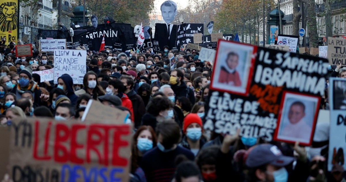Masivas manifestaciones en Francia contra la nueva Ley de Seguridad