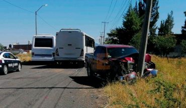 Se registra choque entre camioneta y camión de pasajeros en Arko San Antonio de Morelia