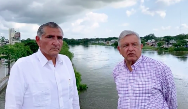 translated from Spanish: AMLO says there are resources for rain victims in Tabasco