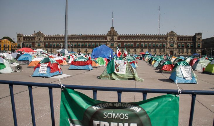 translated from Spanish: Frena announces that it provisionally withdraws planting from the Zocalo