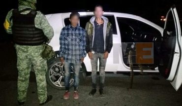 translated from Spanish: Military arrests 2 suspected members of crime cell