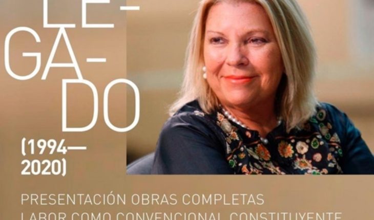 Elisa Carrió presentará este martes su libro “Mi legado político”