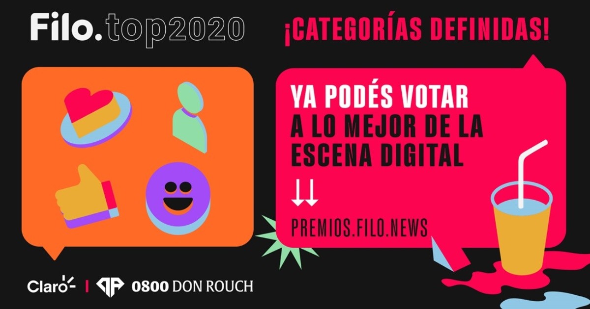 Premios Filo.top: votá a los nominados de lo mejor de la escena digital 2020