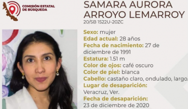 Reportan como desaparecida a Samara Aurora, nutrióloga de Veracruz