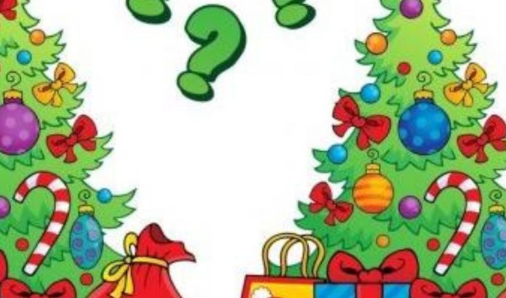 Reto viral encuentra las 10 diferencias en los árboles de Navidad