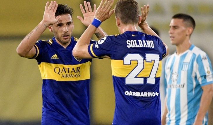 translated from Spanish: Boca beat Racing 2-0 at La Bombonera and qualified for semis
