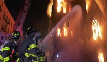 Fire at a historic New York church
